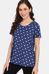 Rosaline Mystic Town Knit Cotton Top - Ocean Cavern — thumbnail 2